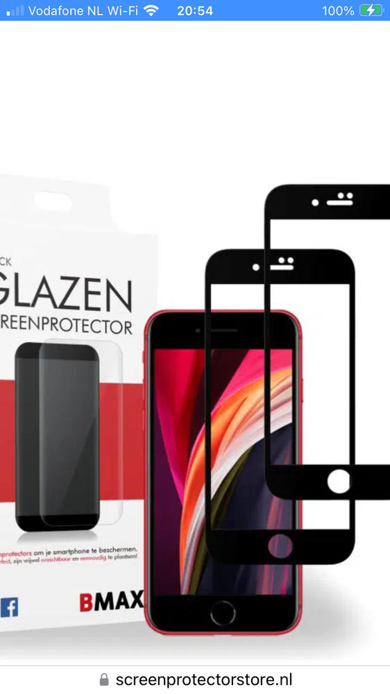 2-pack Apple iPhone SE 2020 Glazen Screenprotector - Full Cover - Customer Photo From Anonymous