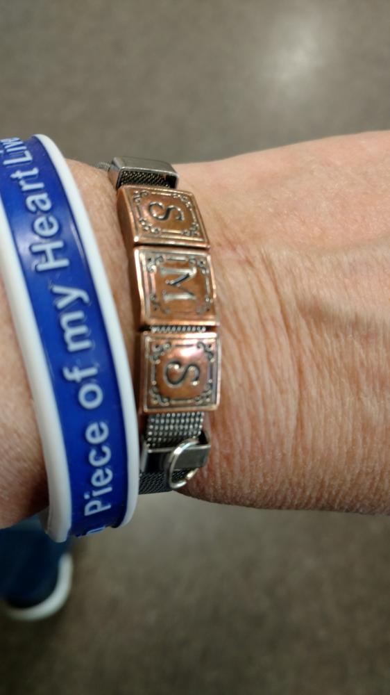 Wristband - "Piece of My Heart Lives In Heaven - www.HeroinMemorial.org - I Hate Heroin" - Customer Photo From BethBeth S.