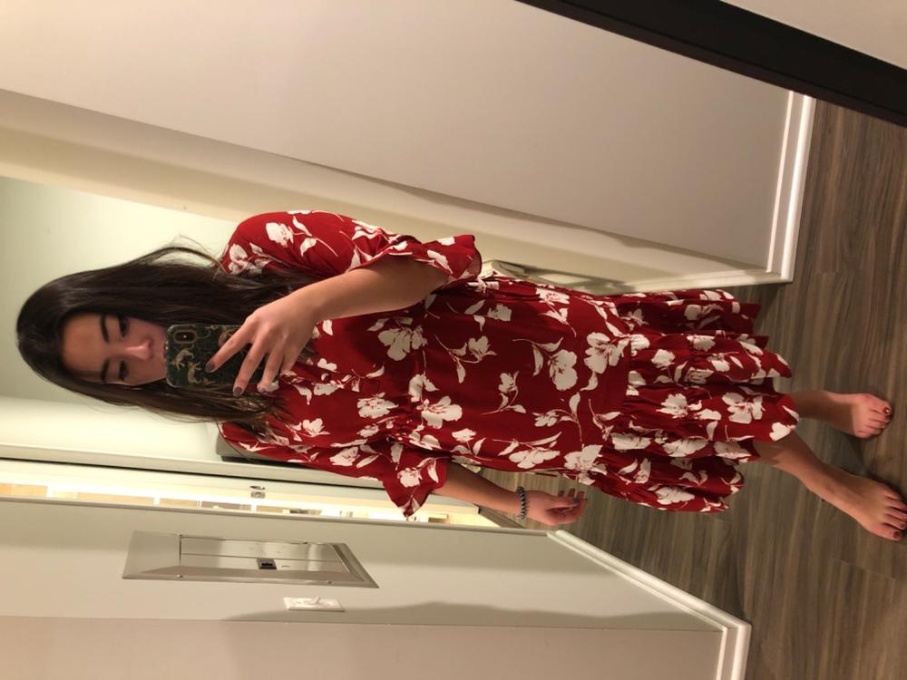 Celina Dress - Red Floral - Customer Photo From Anonymous