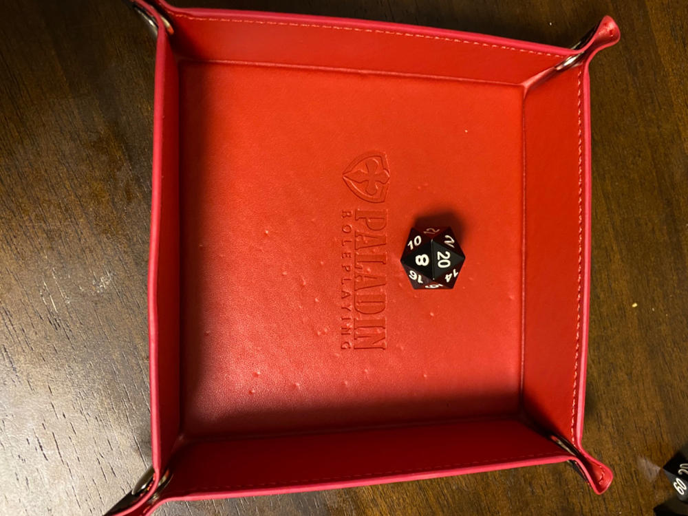 Leather Dice Tray in Coral – Kraken Dice