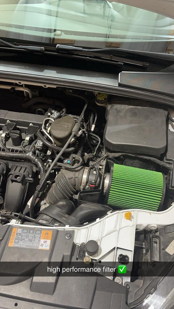 7159 Green Filter High Performance Cylindrical Air Filter Green Color - Ford Focus/Focus RS/Transit Connect/Escape - Customer Photo From Cole Reiss