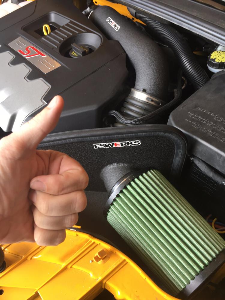 FSWERKS Green Filter Cool-Flo Plus Air Intake System - Ford Focus ST 2013-2017 - Customer Photo From Vince