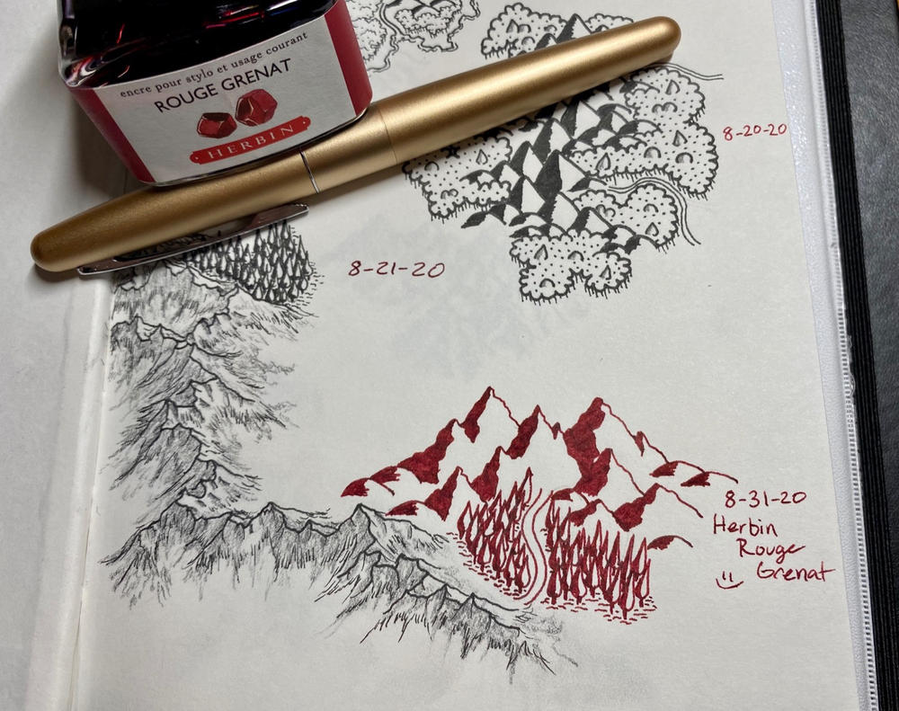 Ink Review #456: J Herbin Rouge Grenat — Mountain of Ink