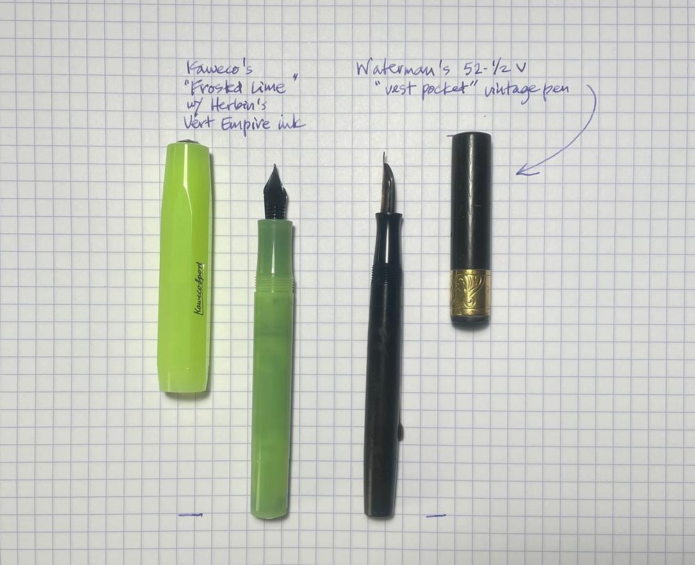 Kaweco Frosted Sport Fountain Pen - Fine Lime - The Goulet Pen Company