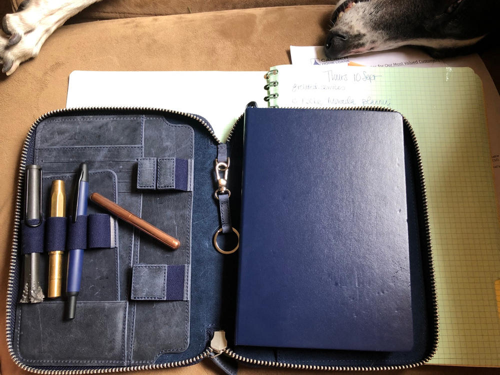 Galen Leather Zippered A5 Notebook 