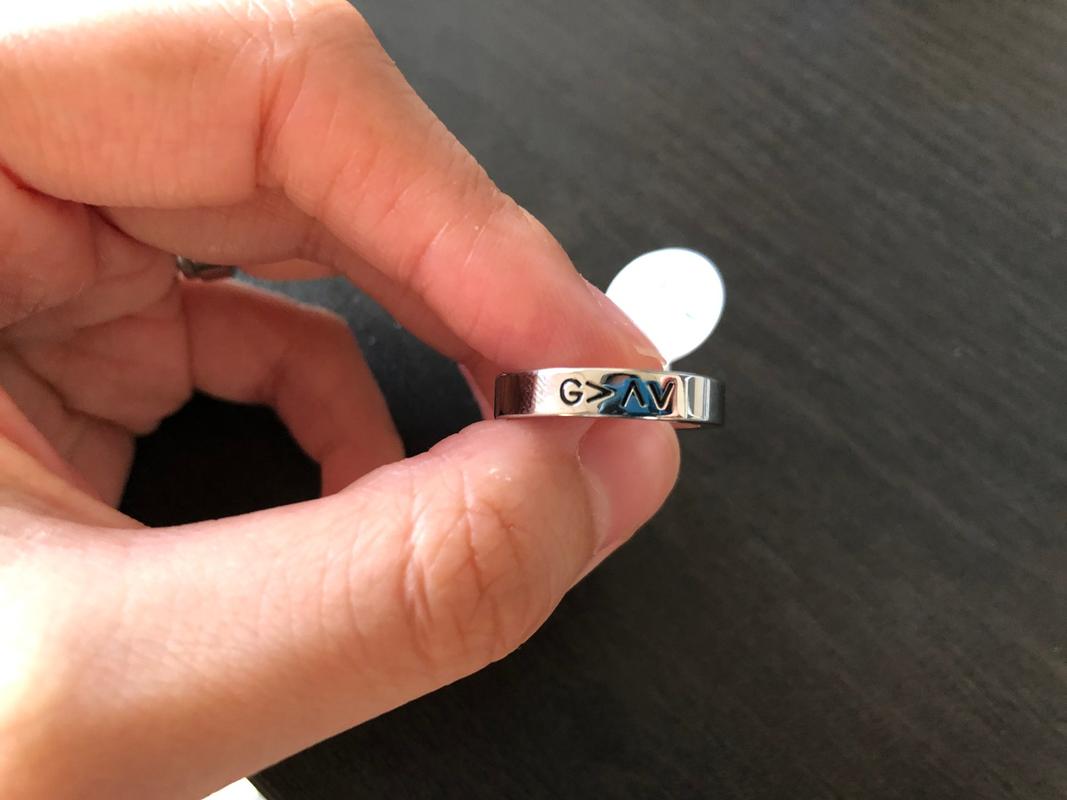God is Greater than the Highs and Lows Silver Ring Elevated Faith