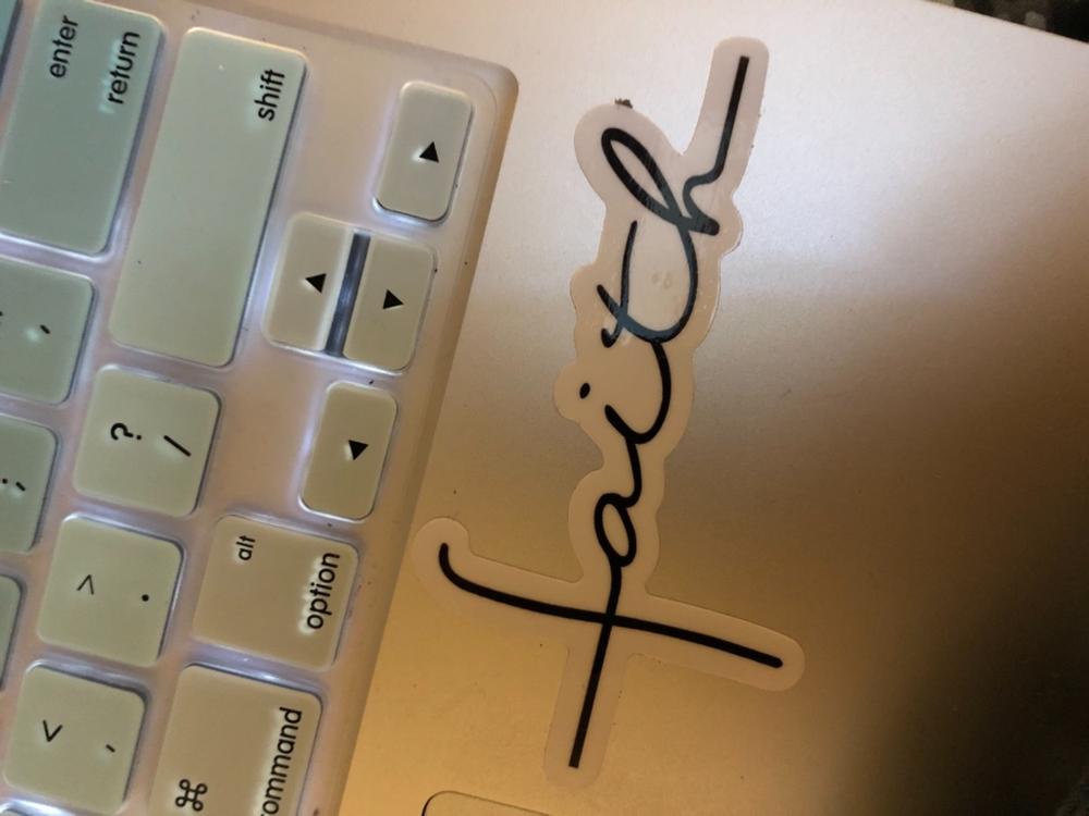 Cursive Faith Sticker