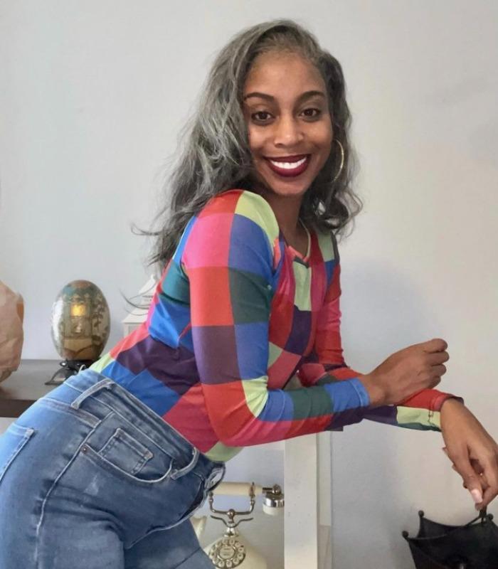 16" Raw Natural Gray Lace Front Wig - Customer Photo From Celest Brown