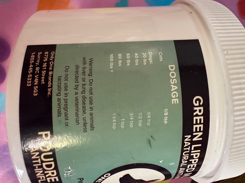 Green Lipped Mussel Powder 500g - Customer Photo From Claudine C.