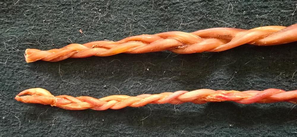 8-11" Braided Lamb Pizzle Stick - Customer Photo From Keith Shikatani