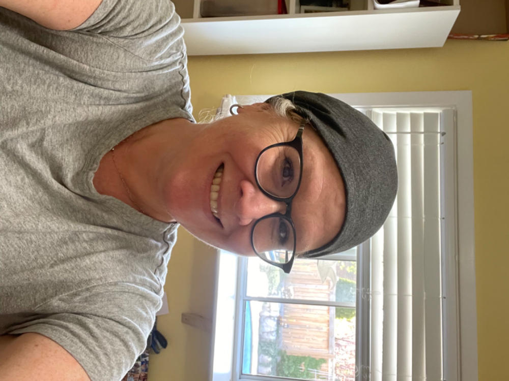 Gray Adjustable Slap | Satin-Lined Cap - Customer Photo From Wendy Stein