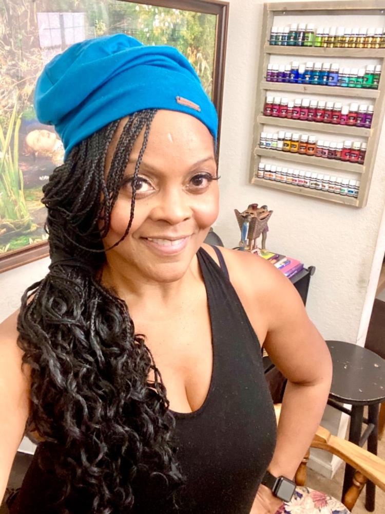 Fall Teal Adjustable Slap | Satin-Lined Cap - Customer Photo From Patricia Coleman