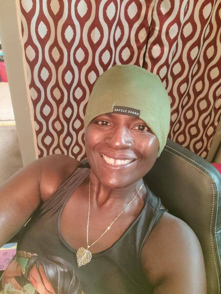 The Slap (Satin-lined cap) - Olive Green - Customer Photo From Jamie Williams
