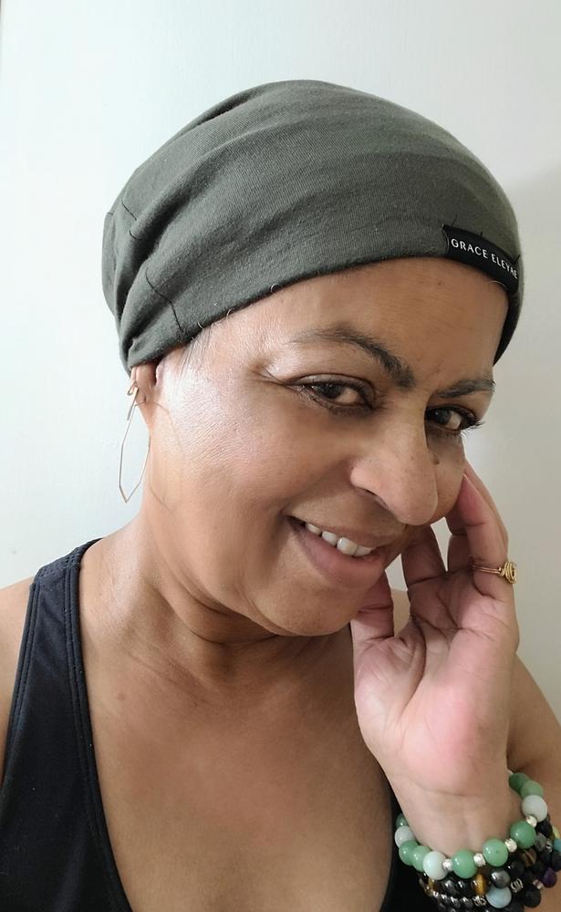 The Slap (Satin-lined cap) - Olive Green - Customer Photo From Donna T Staton