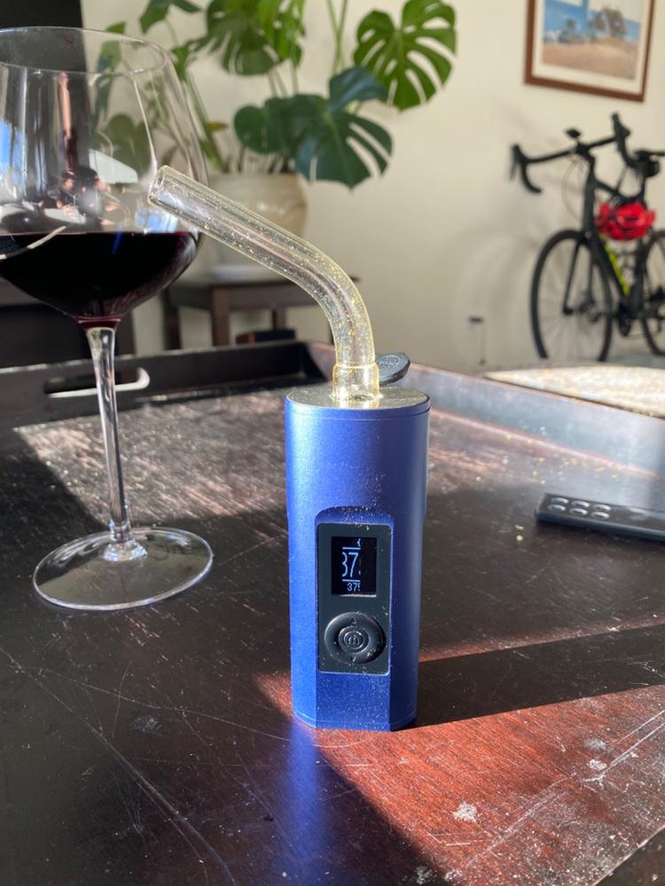 Bent Glass Stem for Arizer Air, Air 2, Air MAX, Solo, Solo 2 - Customer Photo From Josh Ollar
