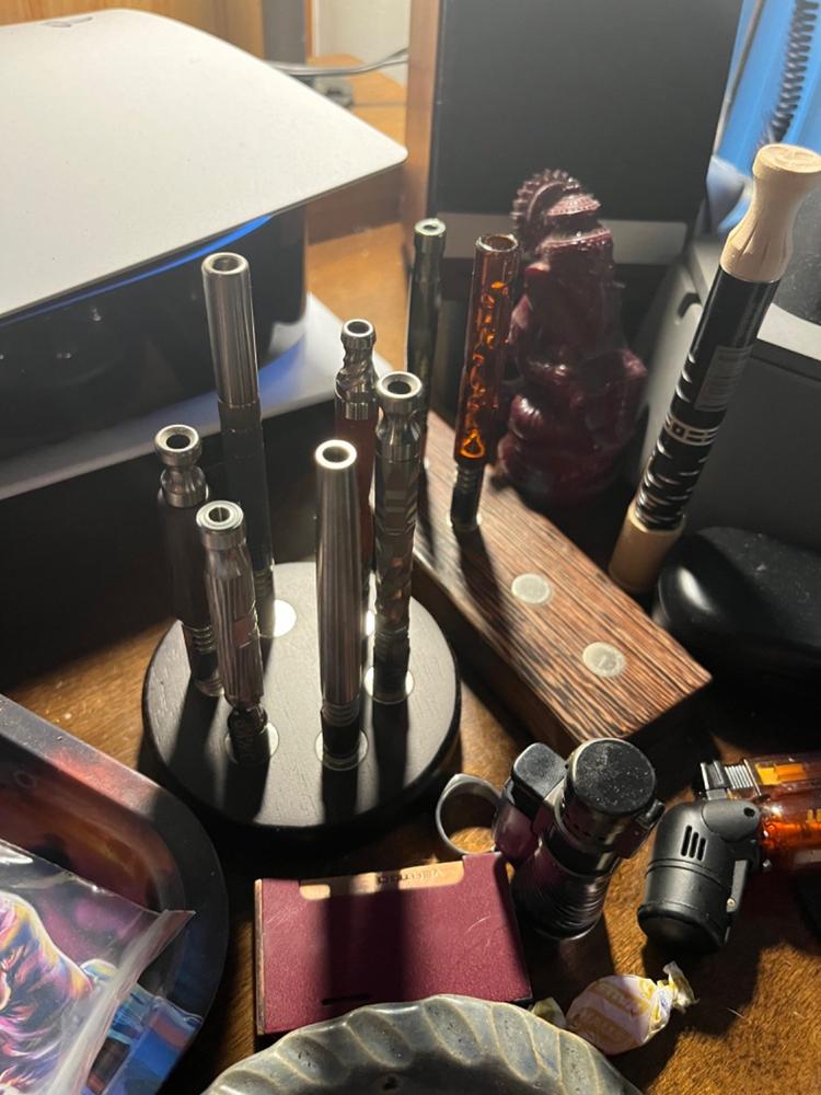 Wooden Stand (Round-shaped) for DynaVap - Customer Photo From Joseph Miranda