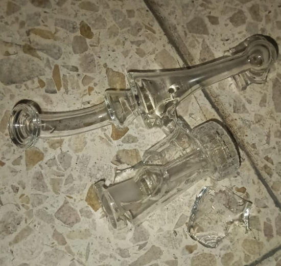 POTV Recycler Glass Bubbler - Customer Photo From Ivan Rojas