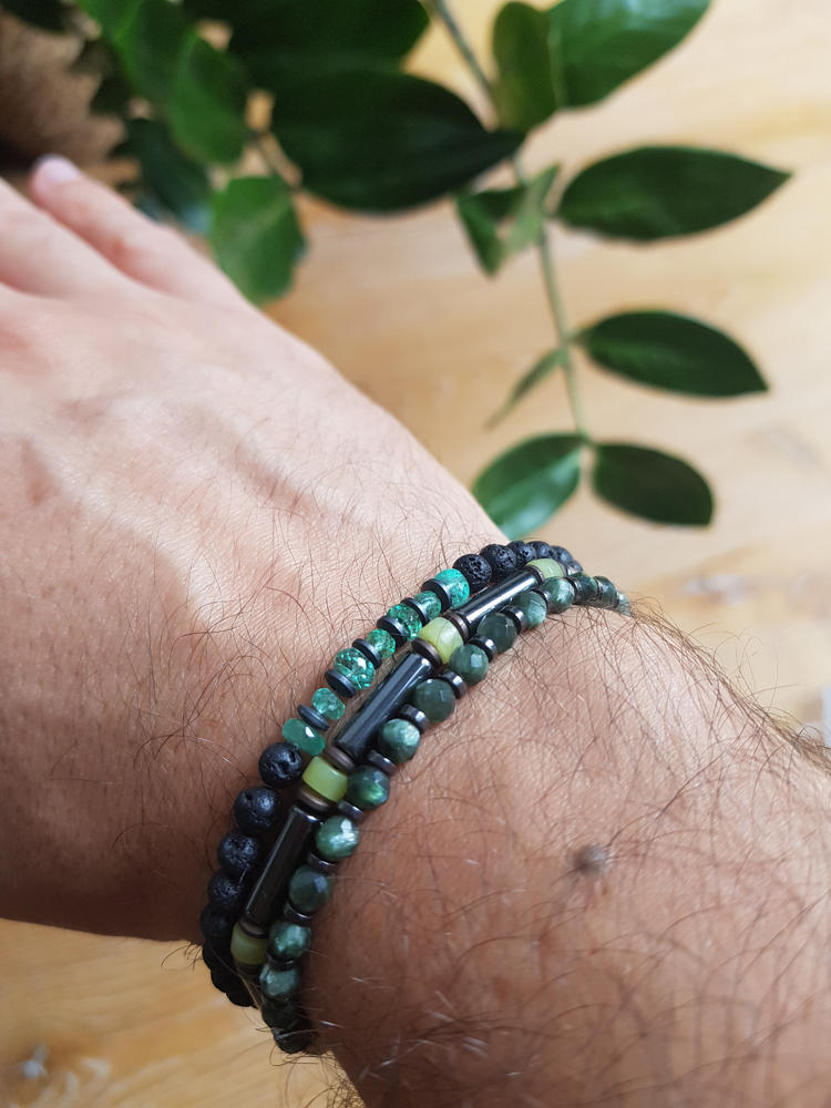 Seraphinite Bracelet IV (4mm) - Customer Photo From Mickael OLLIVIER