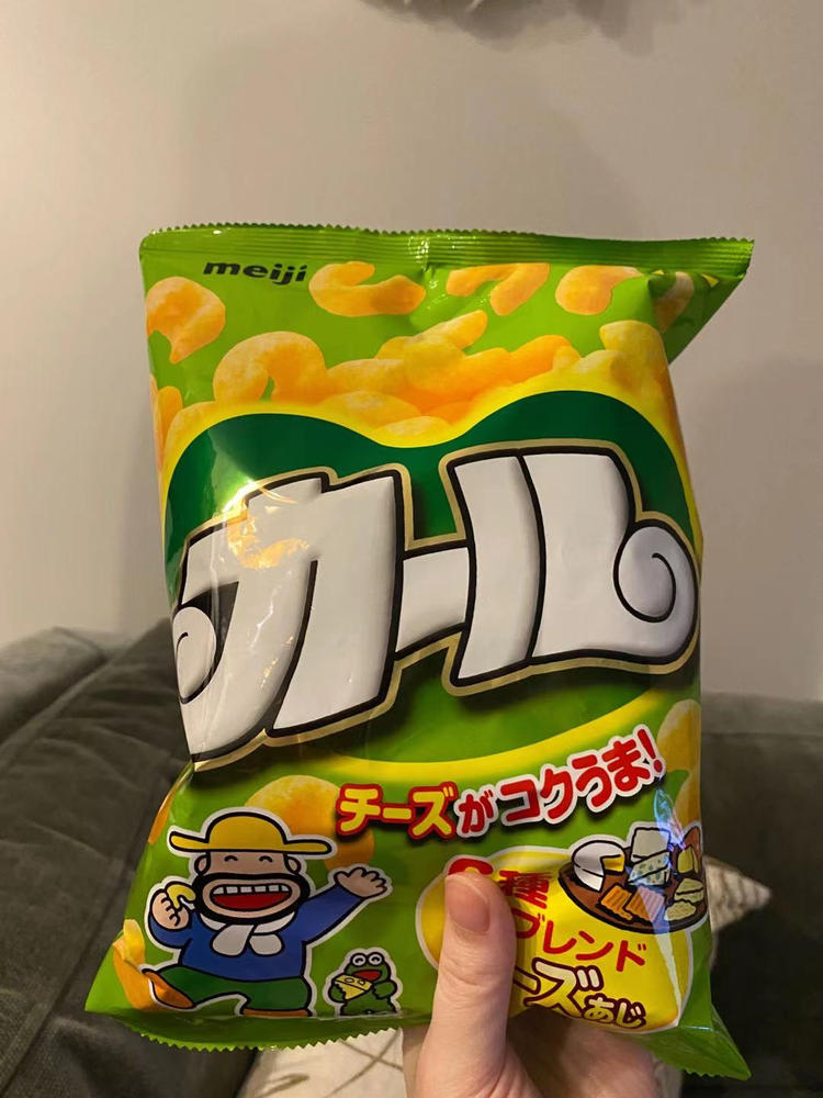 Meiji Karl Cheese Curls Corn Puff Snack (Box of 10 Bags)
