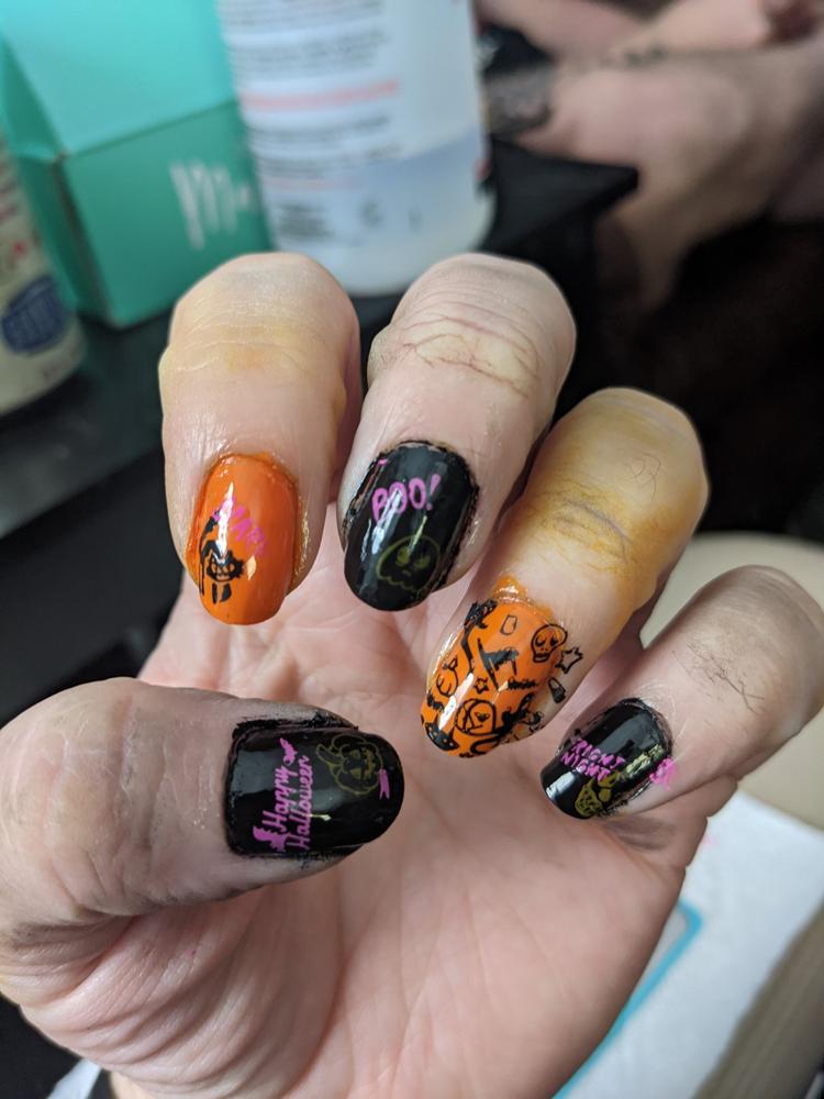 Fright Night Halloween Nail Stamping Plate | Maniology