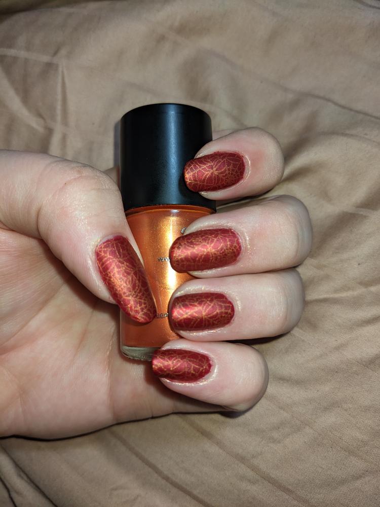Doom (B405) - Metallic Orange Stamping Polish – Maniology