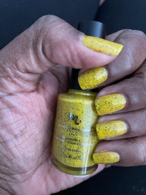 Dandelion Mustard w/ Glitter Flakies Nail Polish | Maniology