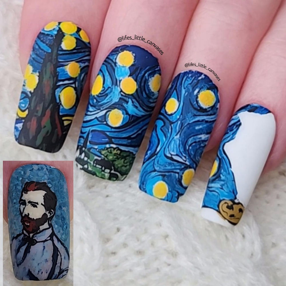 Arts: Van Gogh's Paint Brush Nail Stamping Plate