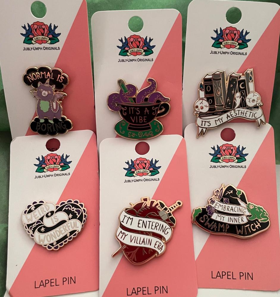 Weird Is Wonderful Lapel Pin Set - Customer Photo From Diane Vo