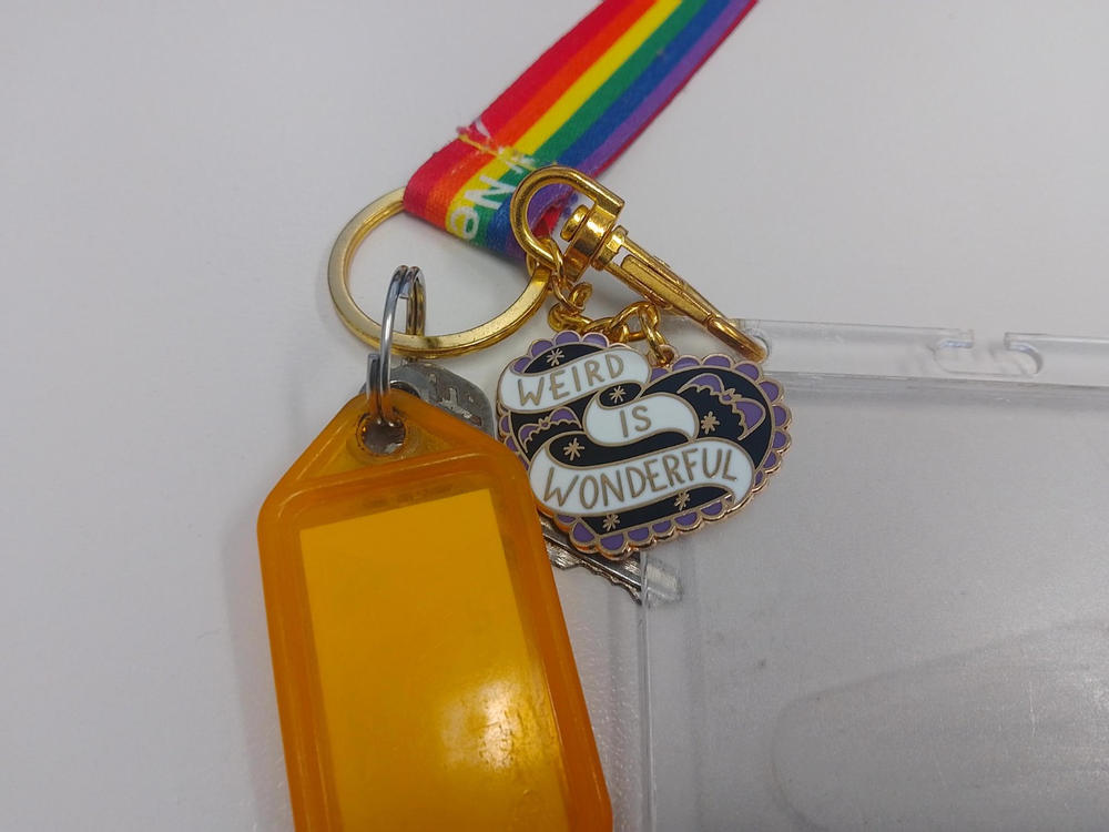 Weird Is Wonderful Keychain - Customer Photo From Holly Hamlyn-Harris