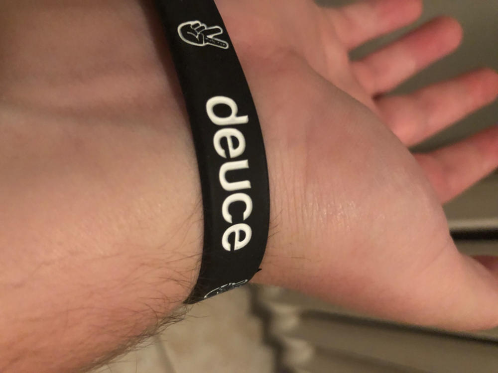 Deuce Baller Wristband - Black - Customer Photo From Trent Hickmann