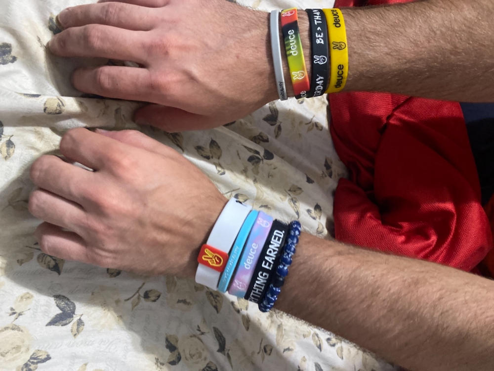 Deuce Baller Wristband | Yellow - Customer Photo From Caleb Sheesley