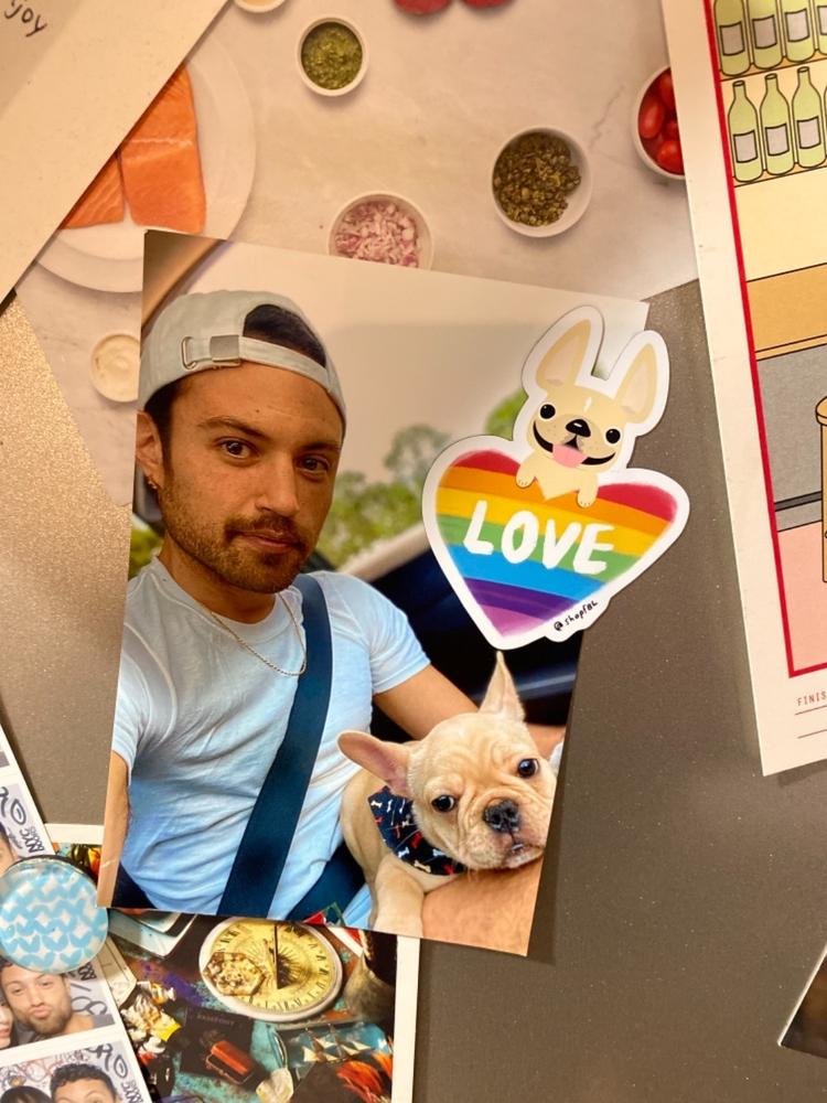 LOVE is LOVE Magnet - French Bulldog Magnet - Customer Photo From Jeffrey Abbamonte