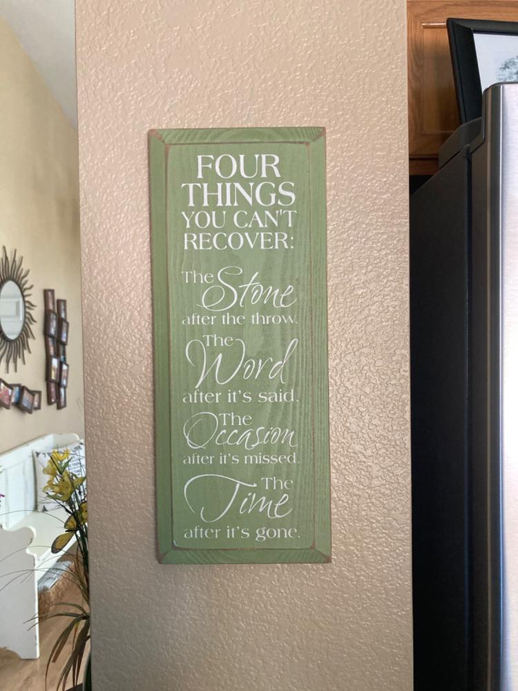 Wooden Porch Sign - Four Things You Can