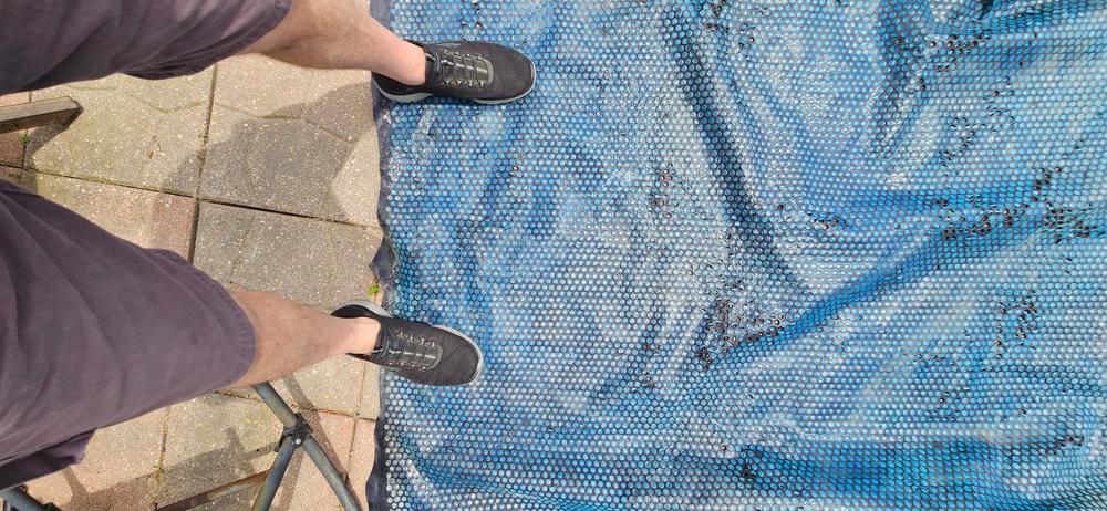 Blue/Black Round 8 mil Deluxe Above Ground Swimming Pool Solar Cover - Customer Photo From Jack