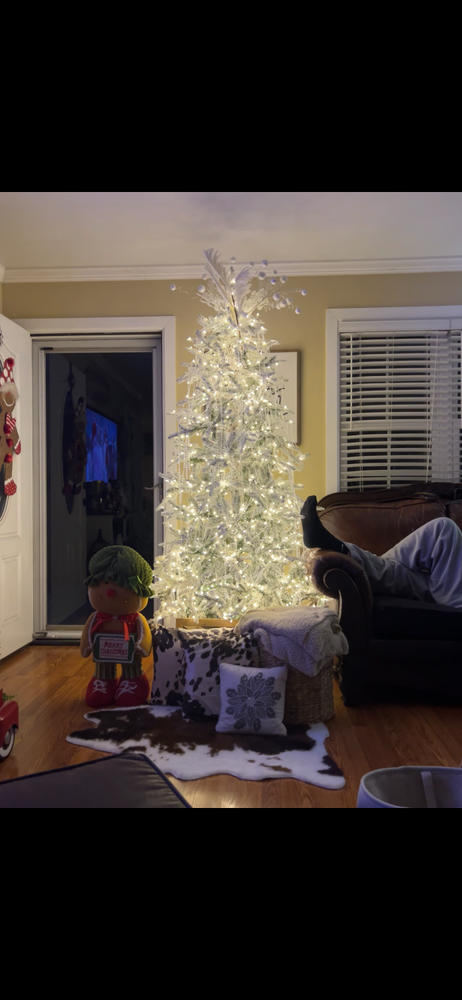 Snowbound Spruce 16-Function Starry Lights Artificial Christmas Tree - Customer Photo From Kaitlin Prater
