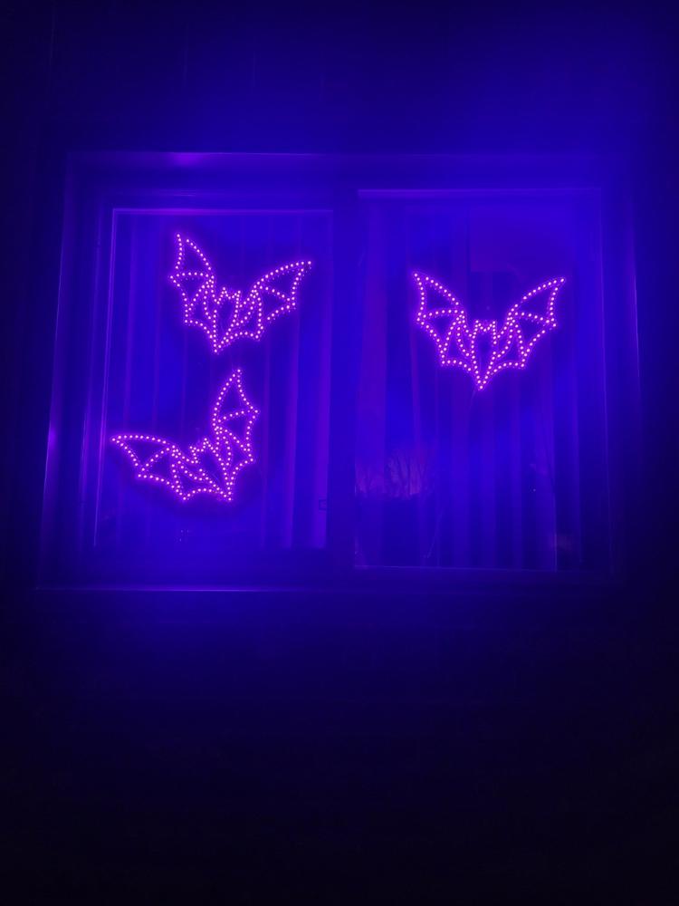 16" Hi-Vibrant LED Bat Halloween Decoration - Customer Photo From Anonymous