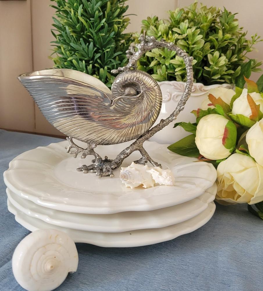 Pewter Nautilus Gravy Boat - Customer Photo From Julia Monroe