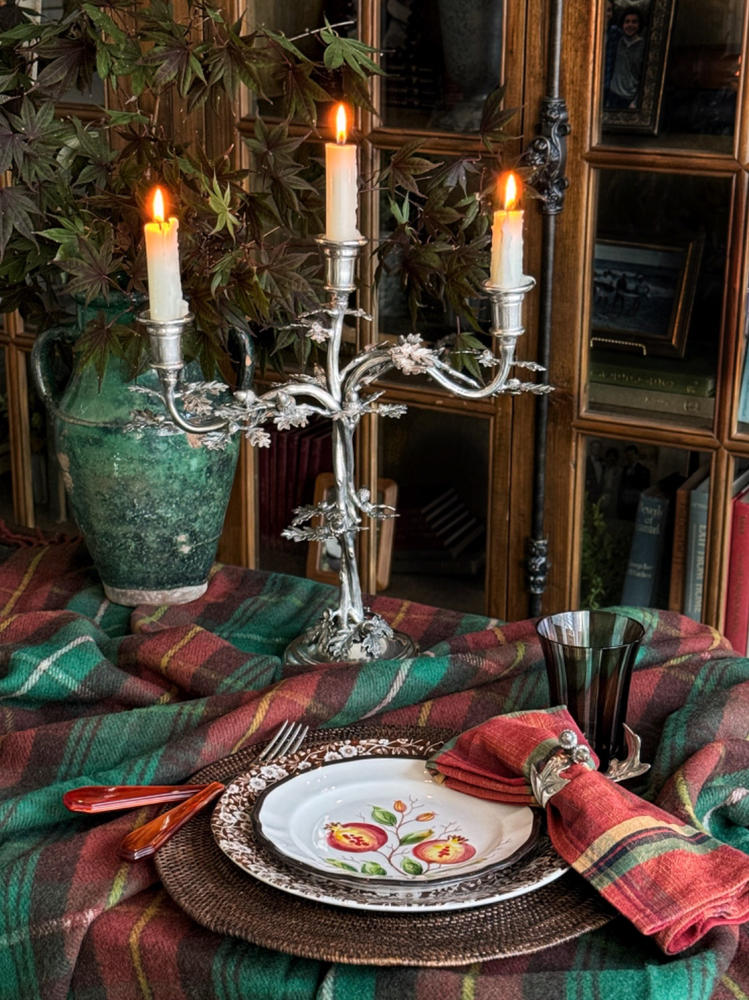 Three Taper Pewter Oak Leaf Candelabrum - Customer Photo From Suzanne Zingg