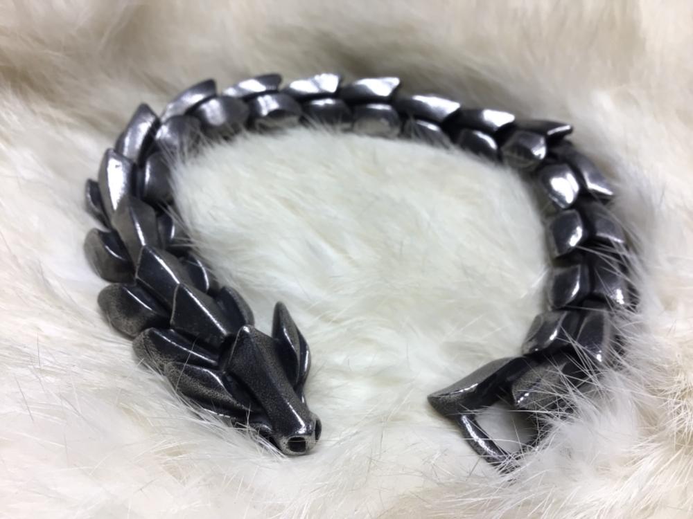 Viking Skeletal Dragon Bracelet - Customer Photo From Eric Redus