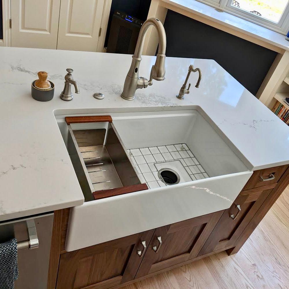 BOCCHI Contempo 30" Fireclay Workstation Farmhouse Sink with Accessories, White, 1344-001-0120 - Customer Photo From Nat
