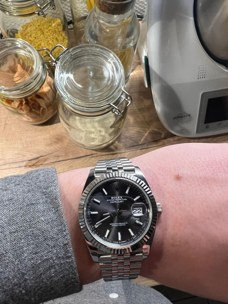 Rolex Watch Rolex Datejust 41mm Fluted Jubilee Rhodium Men's