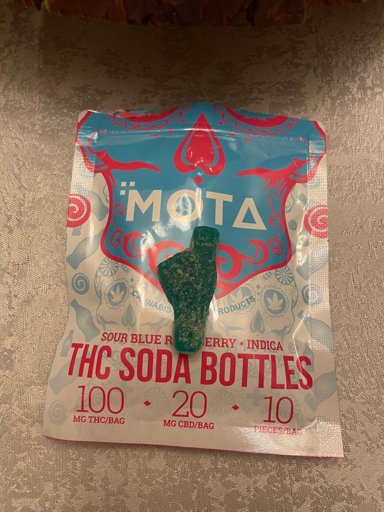 Blue Raspberry THC Soda Bottles - MOTA - Customer Photo From Tara 
