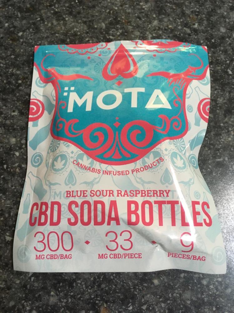 MOTA Blue Sour Raspberry CBD Soda Bottles - Customer Photo From Colleen Foster