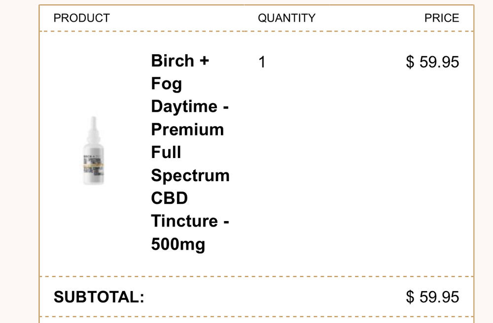 Birch + Fog Daytime - Premium Full Spectrum CBD Tincture - Customer Photo From Rose