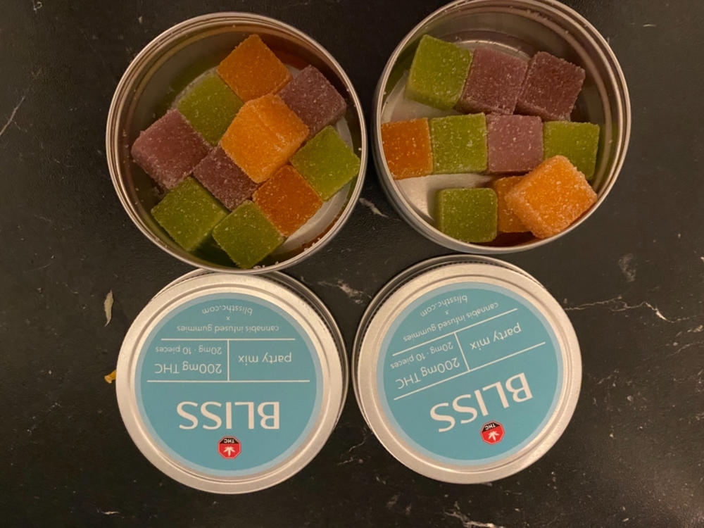 Party Mix THC Gummies - Bliss Edibles - 200mg - Customer Photo From Ally Mackinnon