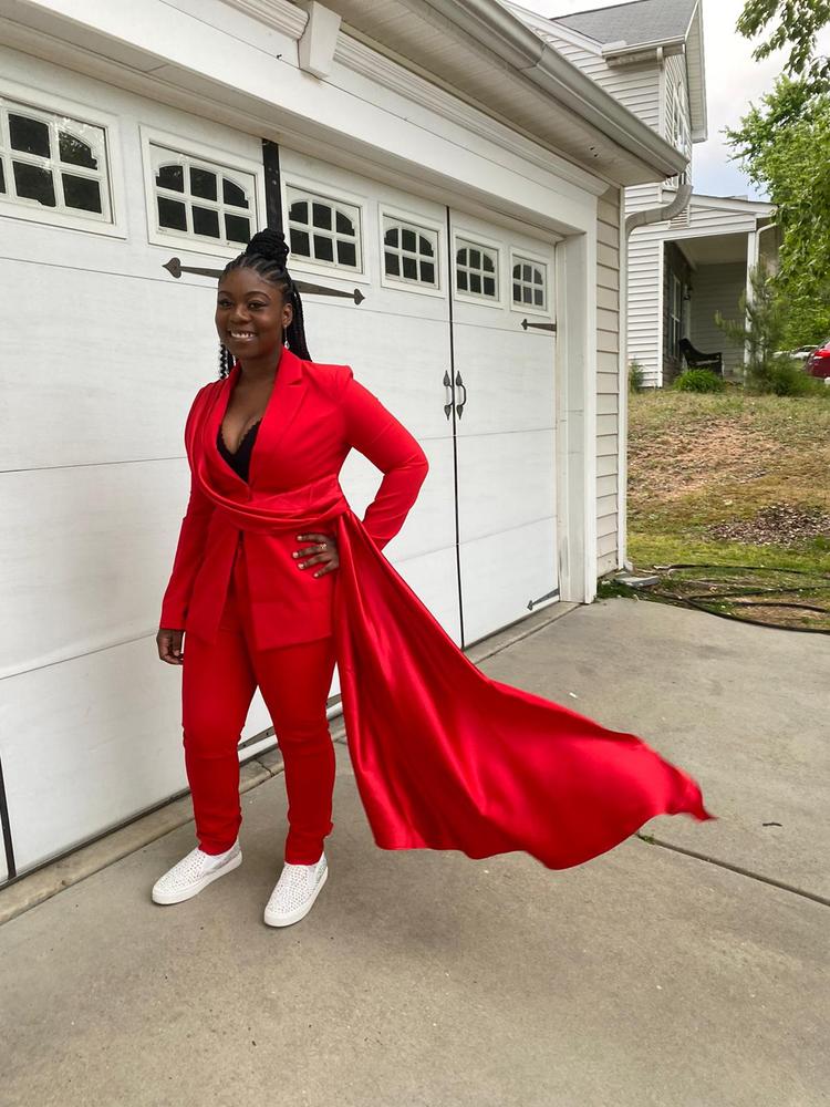 Vayla Red Skinny Fit Crepe Trousers - Customer Photo From Hudson 
