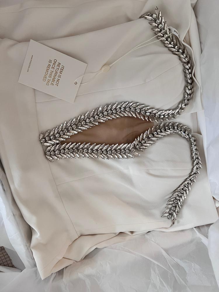 Ivanna White Crystal Embellished Maxi Dress - Customer Photo From Beberlin Vasquez 