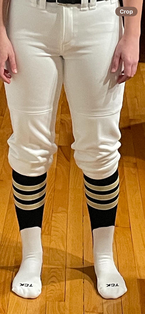 Striped Baseball Stirrup Socks Dugout Pattern D - Customer Photo From Leslie Pearl