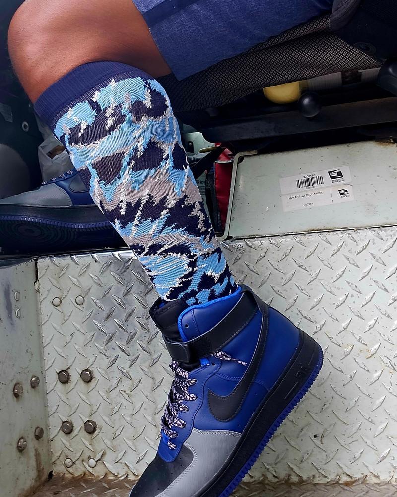 Crazy Tie Dye Socks Over the Calf - Customer Photo From Charles Edwards