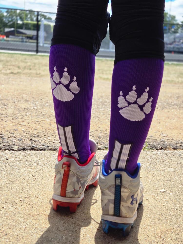 Wild Paw Over the Calf Socks (multiple colors) - Customer Photo From aleia Todd